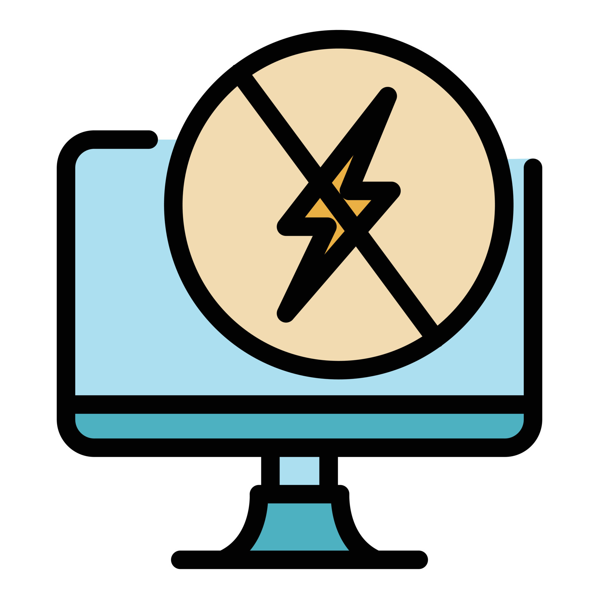 No electric power monitor icon color outline vector 19192660 Vector Art