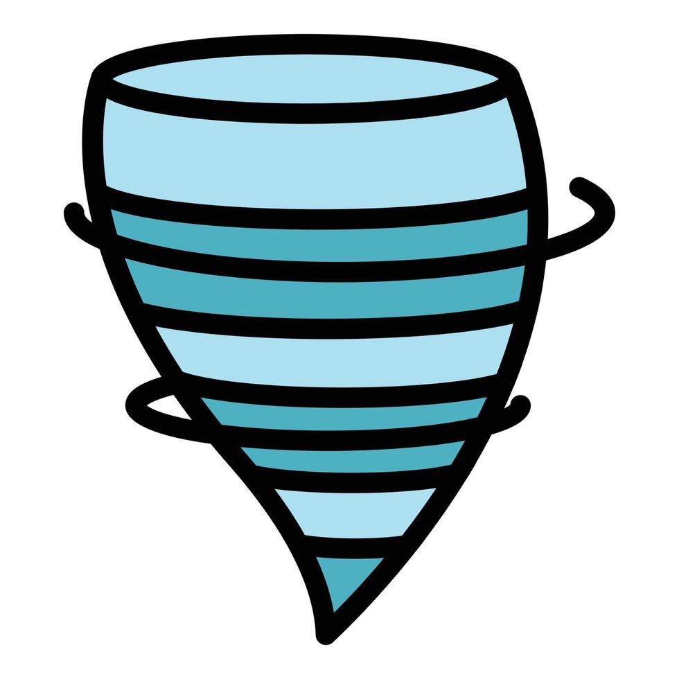 Water tornado icon color outline vector