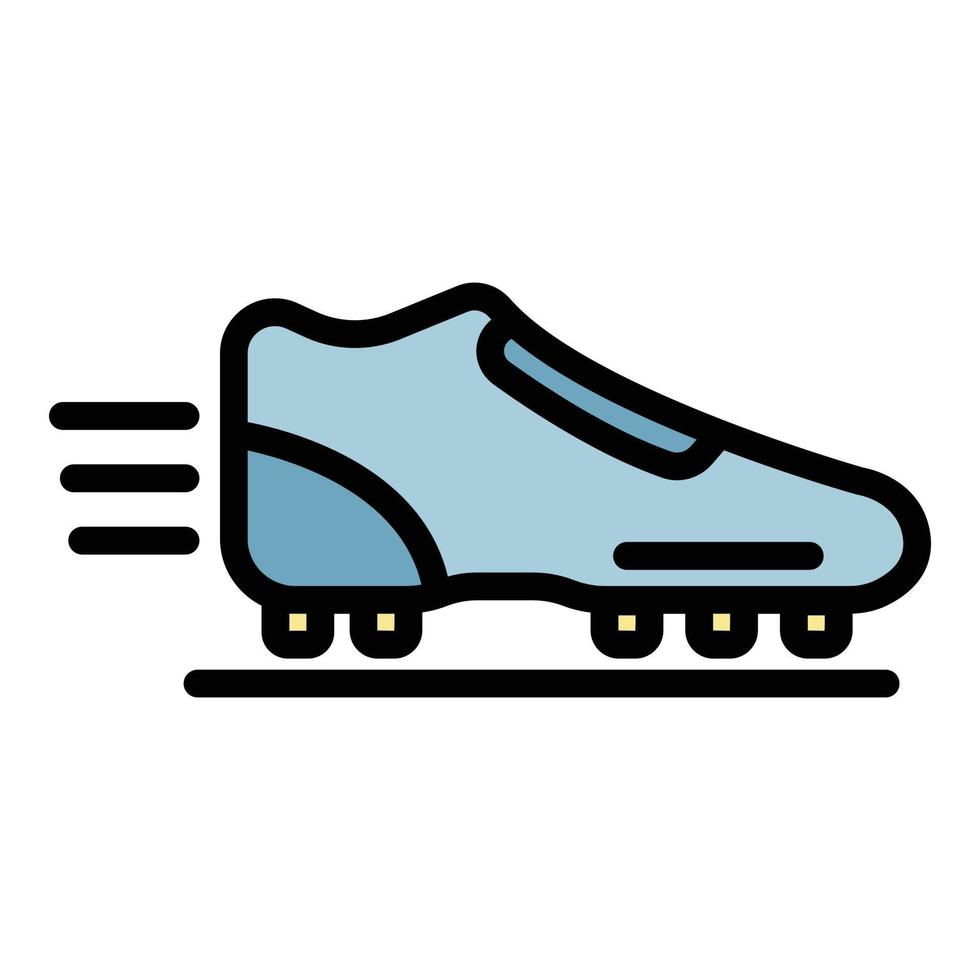 Soccer boot icon color outline vector