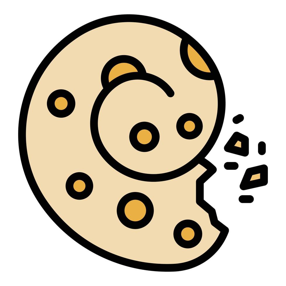 Spiral cookie icon color outline vector