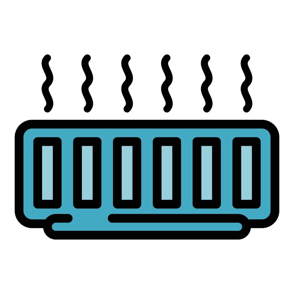 Room heater icon color outline vector
