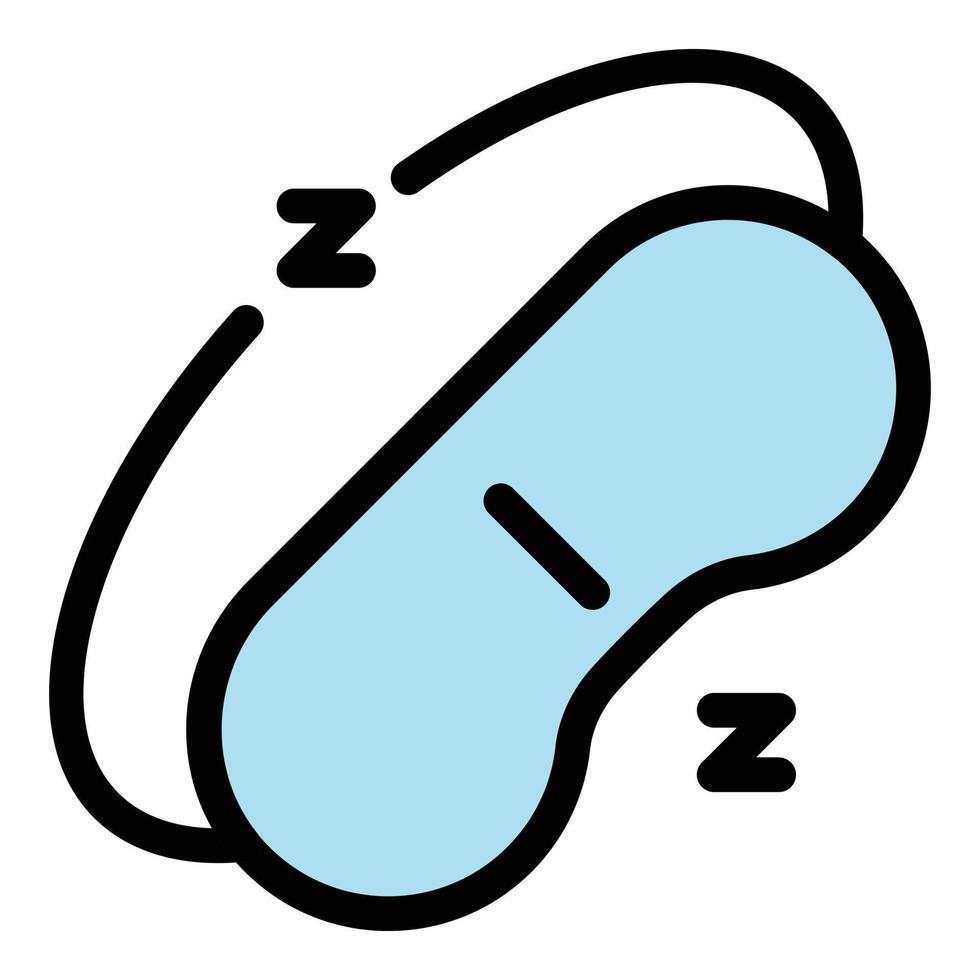 Soft sleep mask icon color outline vector