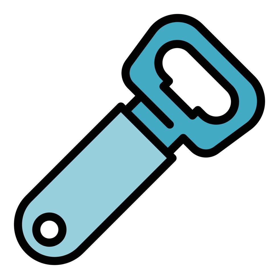 Metal bottle-opener icon color outline vector