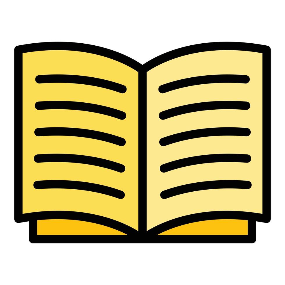 Brochure icon color outline vector