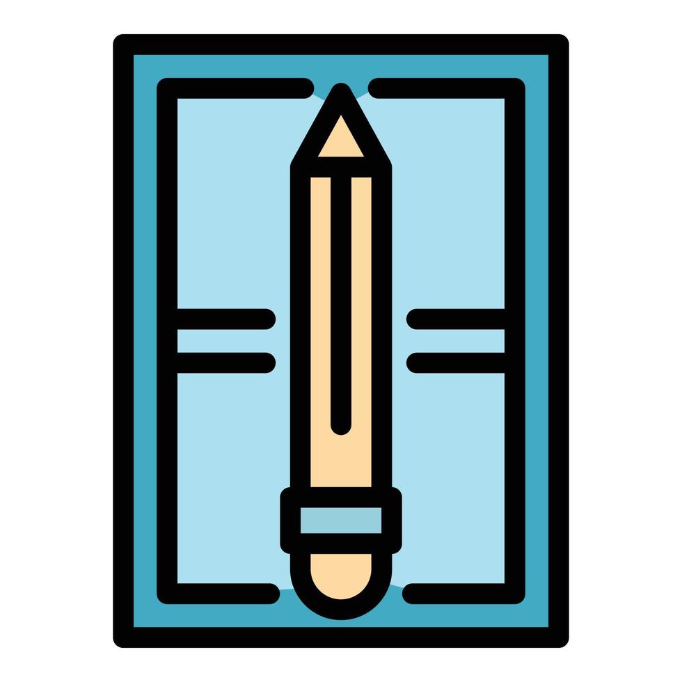 Window installation icon color outline vector