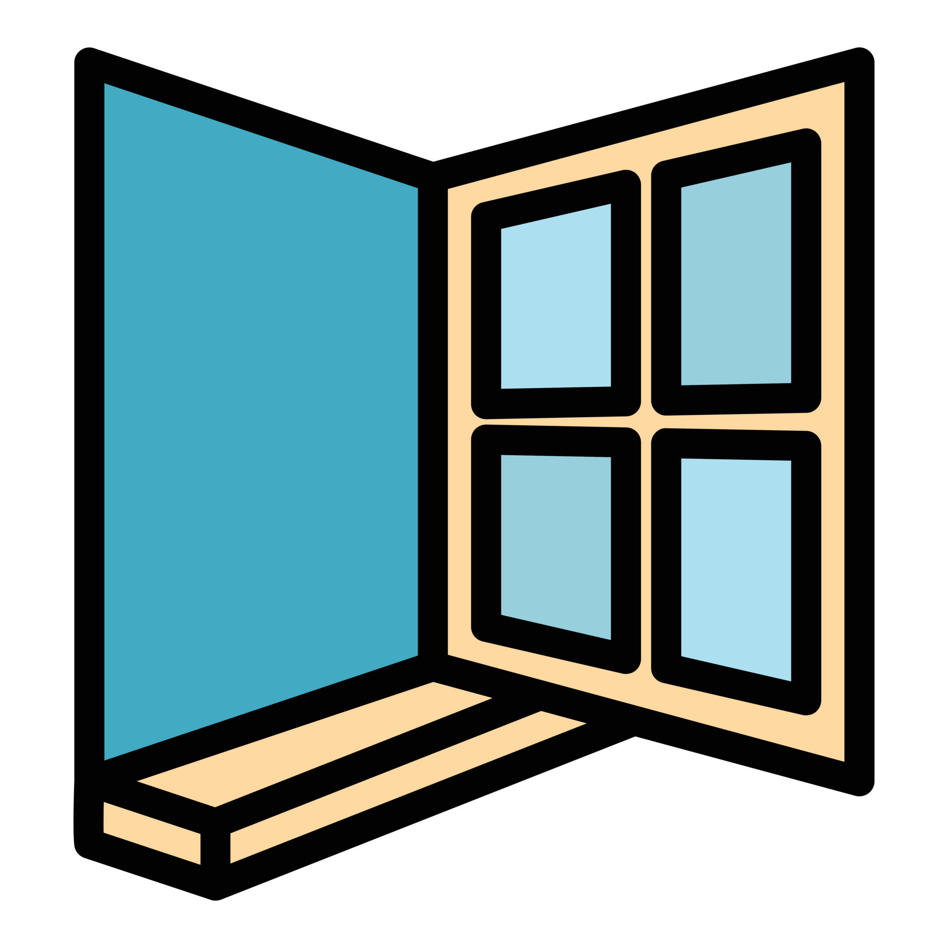 Open house window icon color outline vector 19193693 Vector Art at Vecteezy