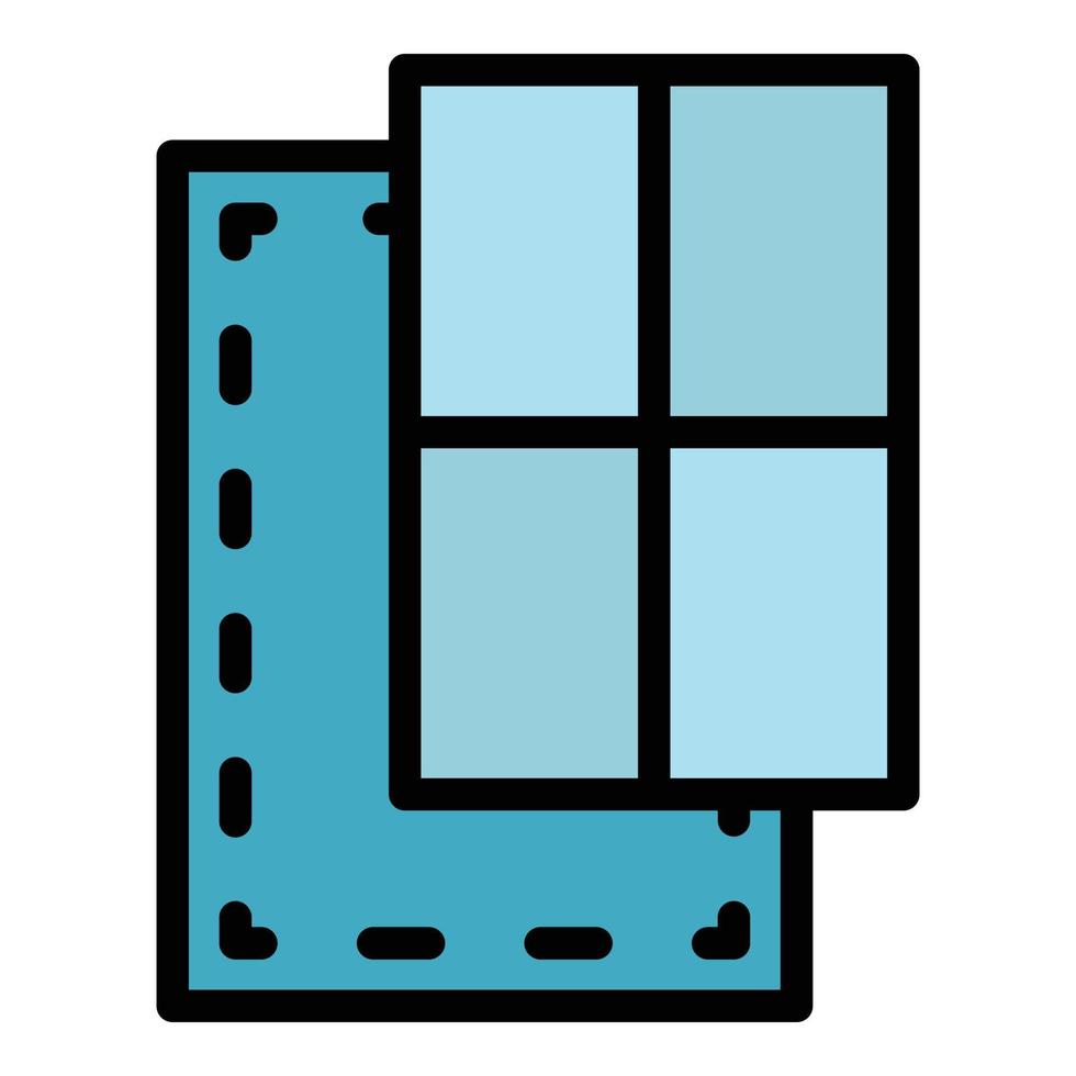 Door window element icon color outline vector