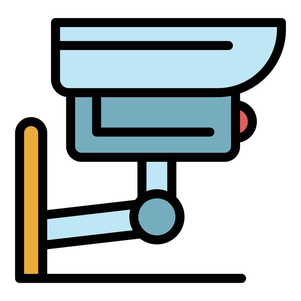 Security camera icon color outline vector