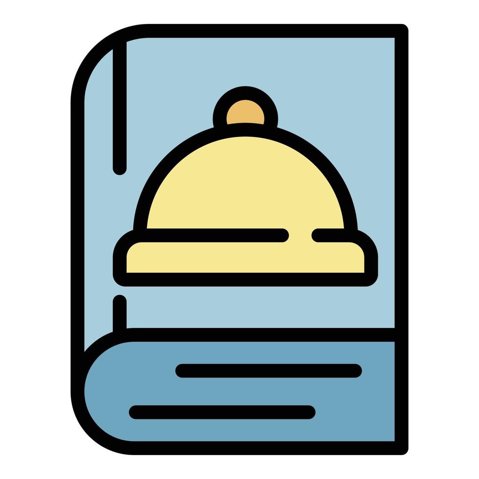 Cookbook icon color outline vector