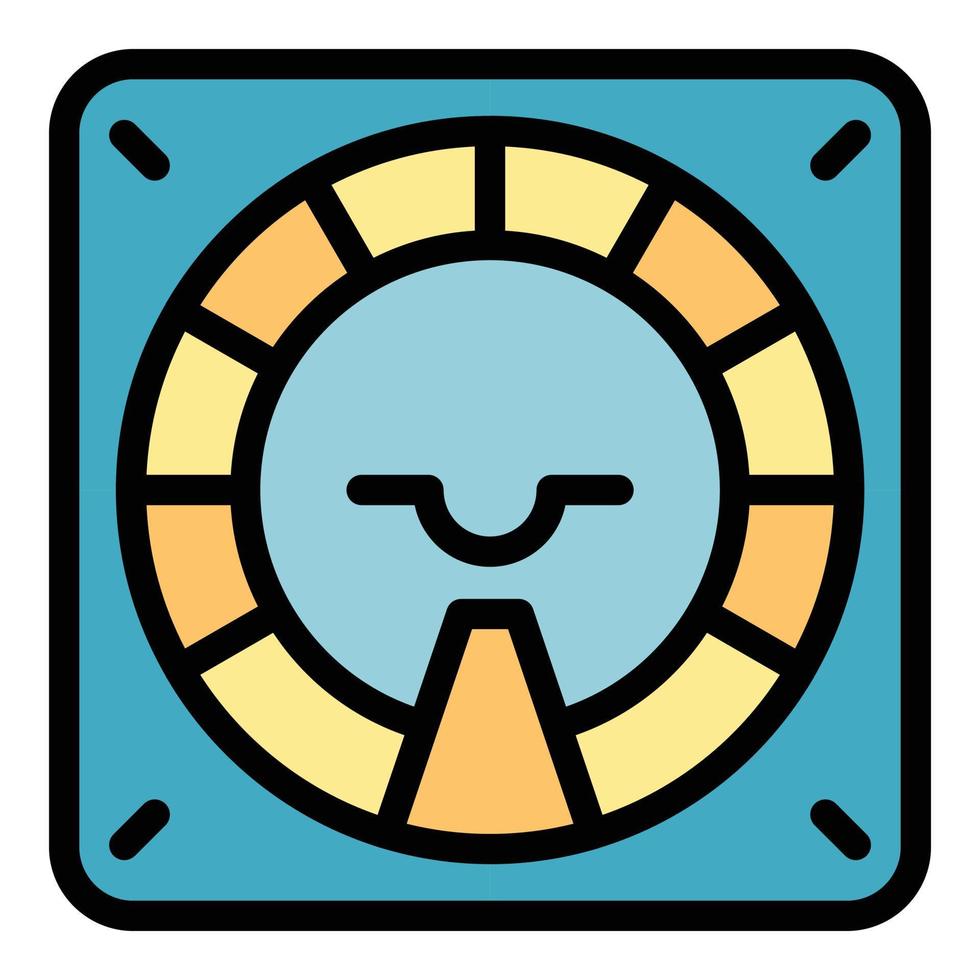 Aircraft radar repair icon color outline vector