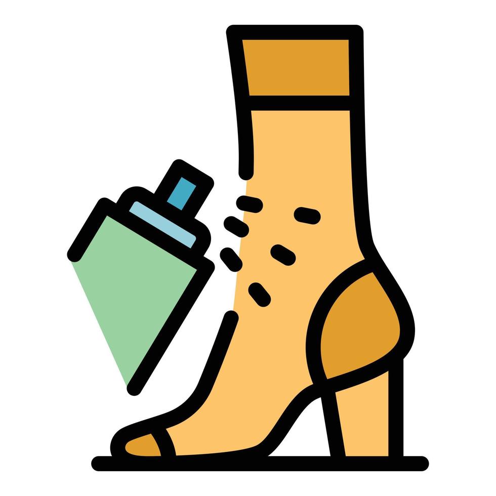 Polish spray shoe icon color outline vector