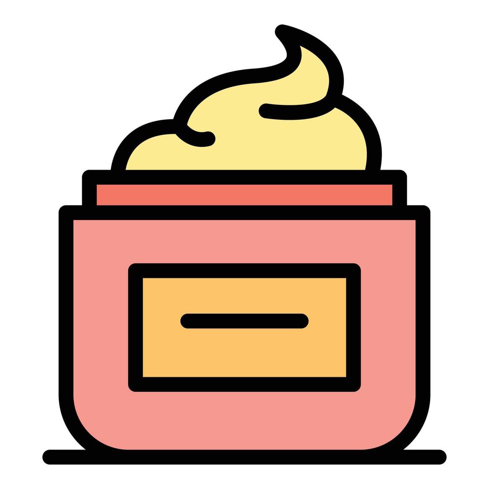 Cream shoe jar icon color outline vector