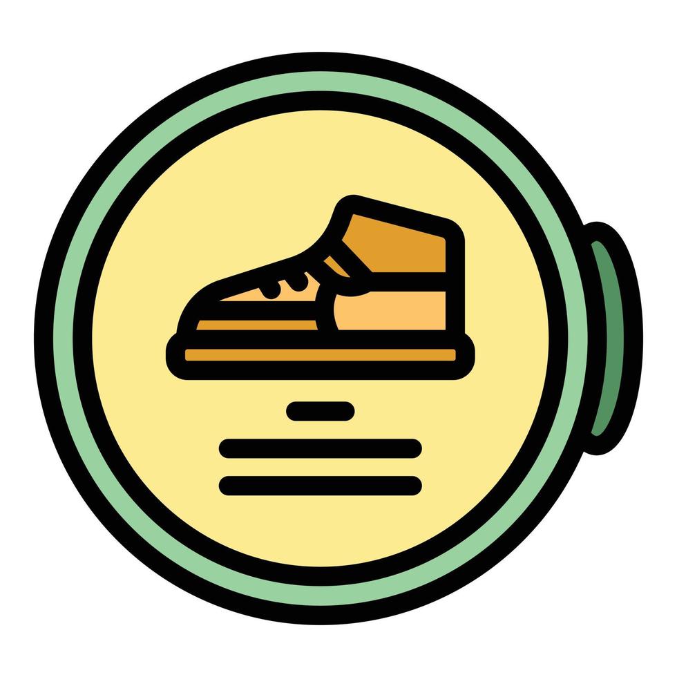 Shoe repair logo icon color outline vector