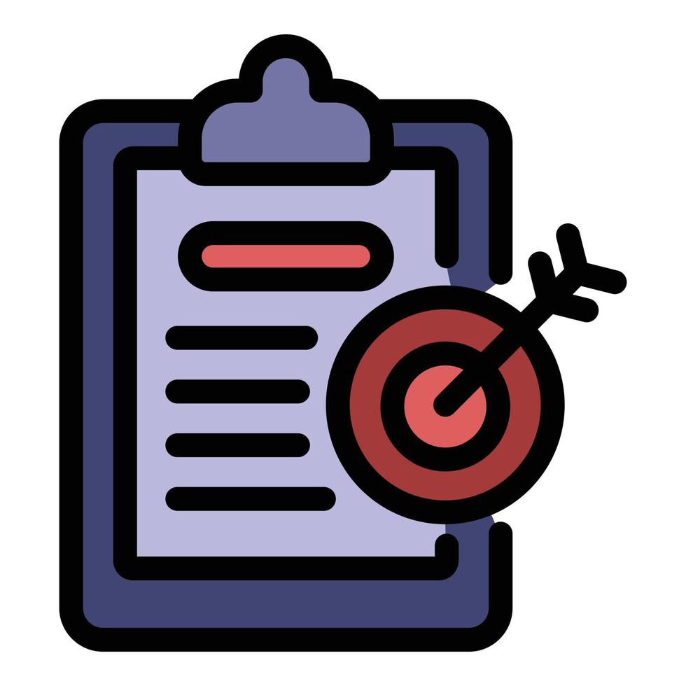 Summary target icon color outline vector