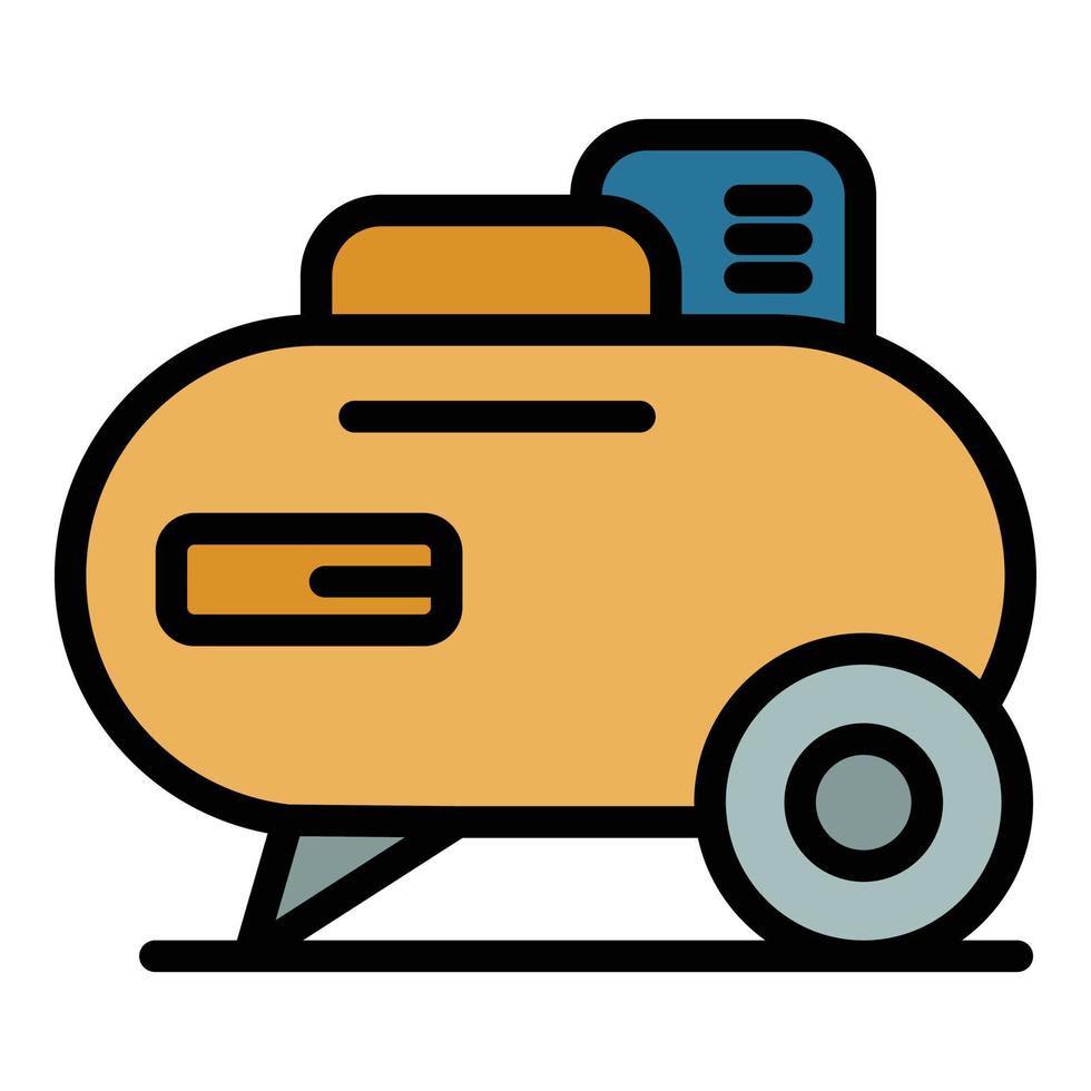 Car gasoline compressor icon color outline vector