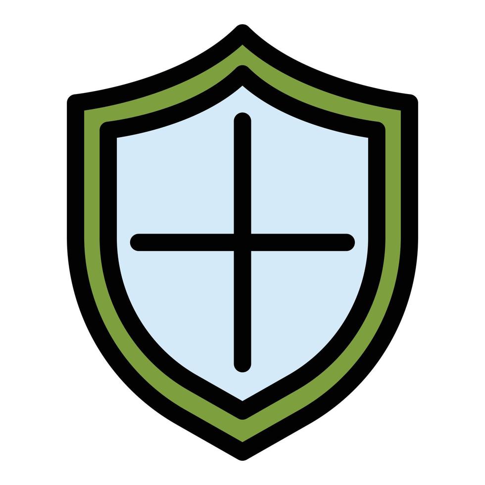 Responsibility shield icon color outline vector