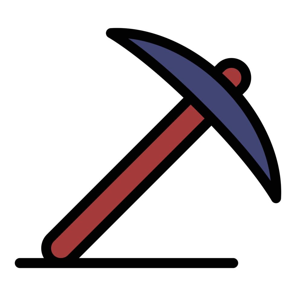 Axe pick icon color outline vector