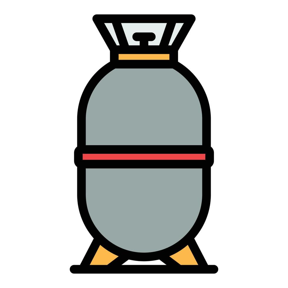Gas tank icon color outline vector