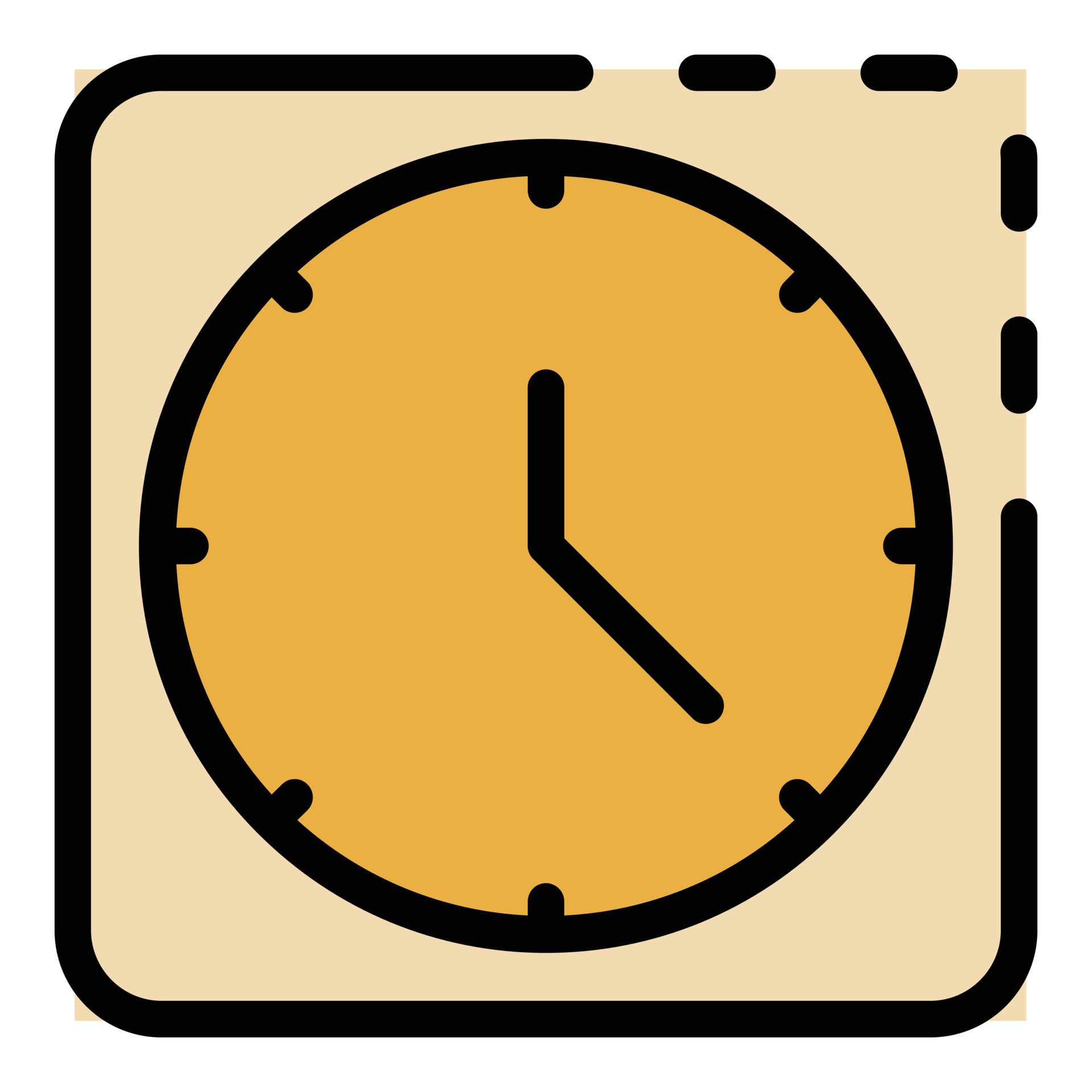 Square clock icon color outline vector 19194408 Vector Art at Vecteezy