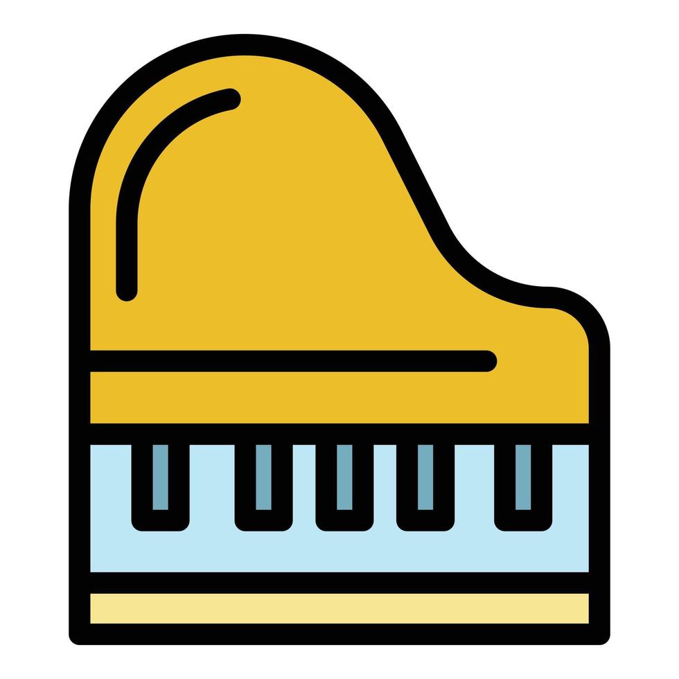Grand piano icon color outline vector