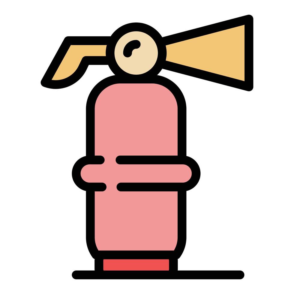 Object fire extinguisher icon color outline vector