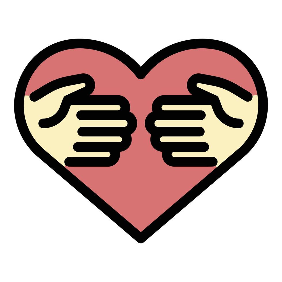 Affection icon color outline vector
