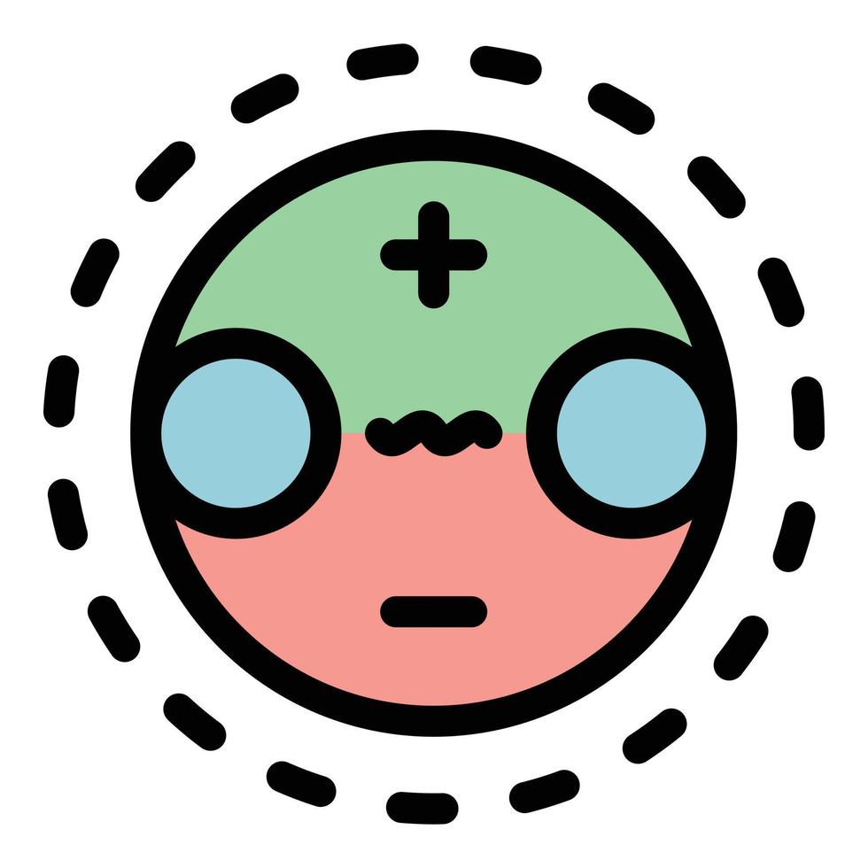 Planet gravity icon color outline vector