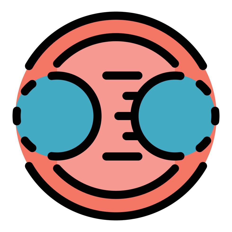 Gravity experiment icon color outline vector