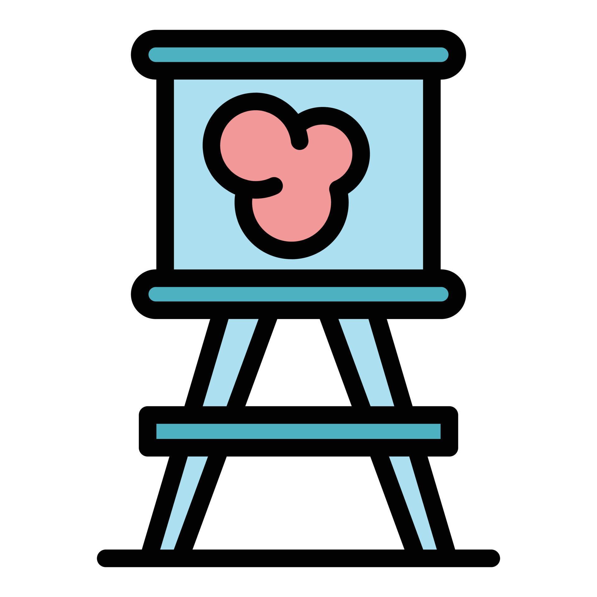 French paint easel icon color outline vector 19194663 Vector Art at