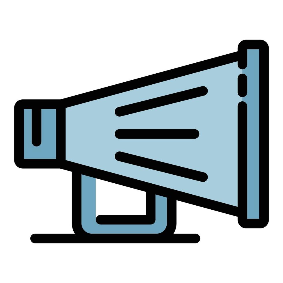 Recruiter megaphone icon color outline vector