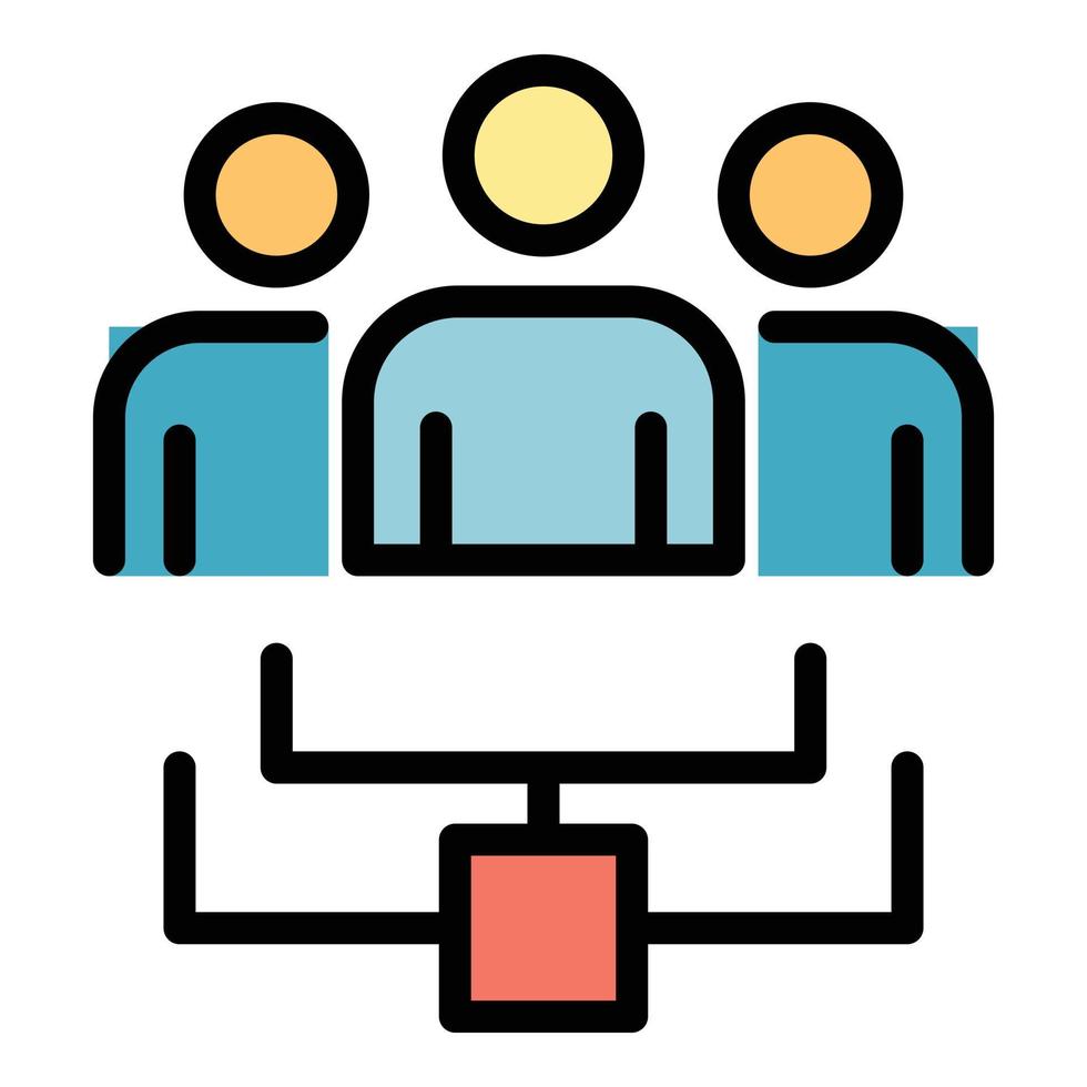 Work with the administrator icon color outline vector