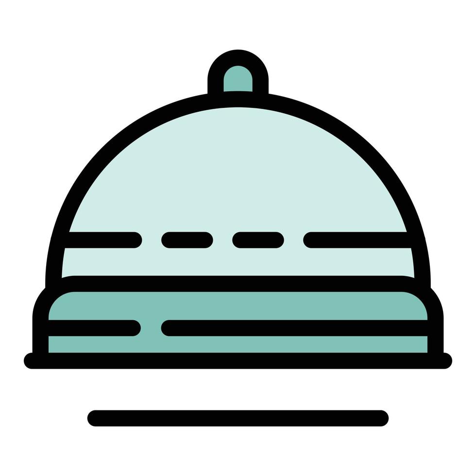 Dish service icon color outline vector