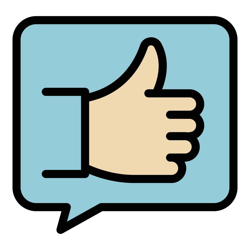 Manager thumb up icon color outline vector