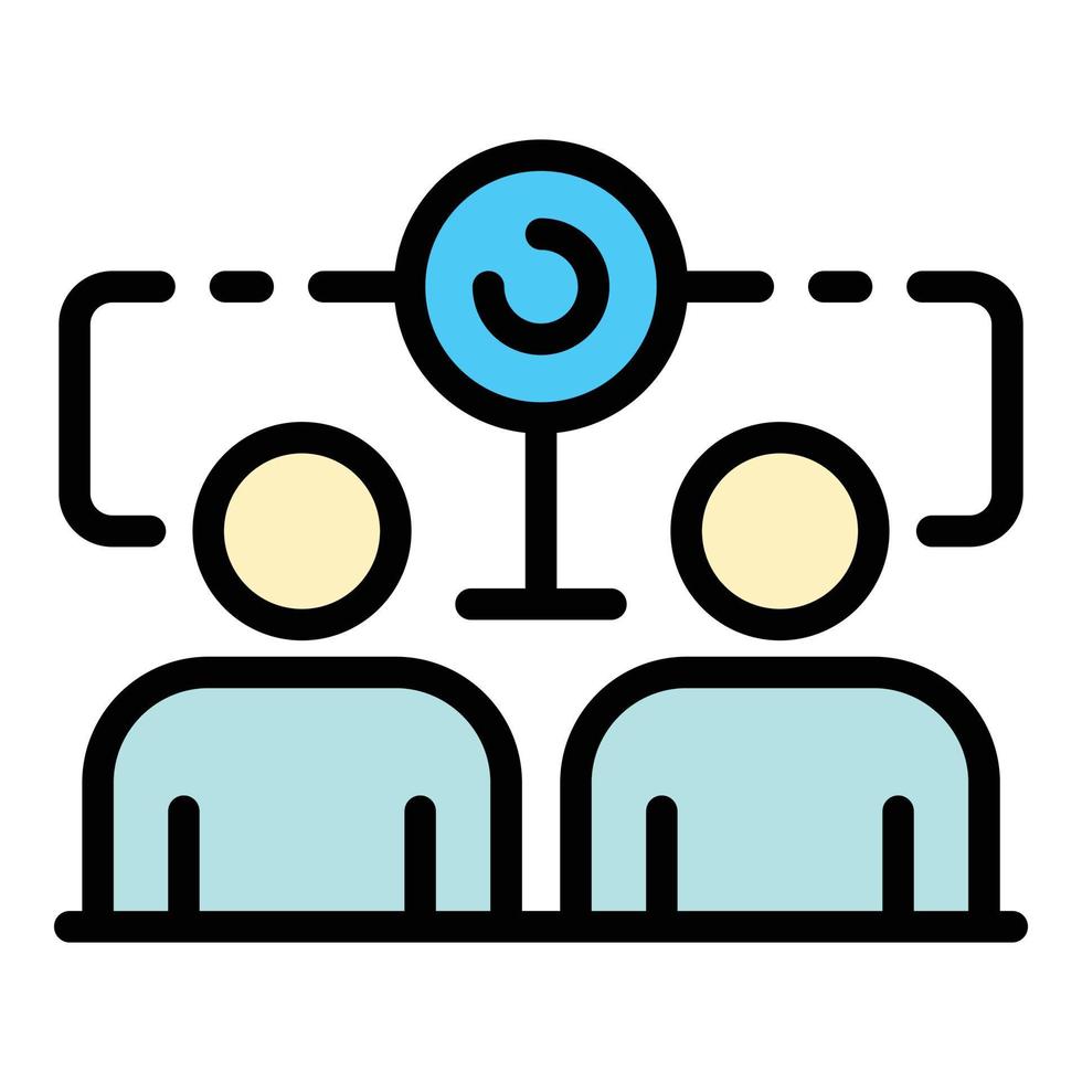 Personal communication icon color outline vector