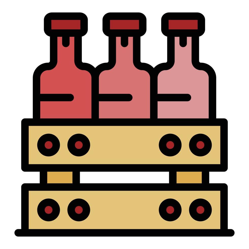Box with alcohol icon color outline vector