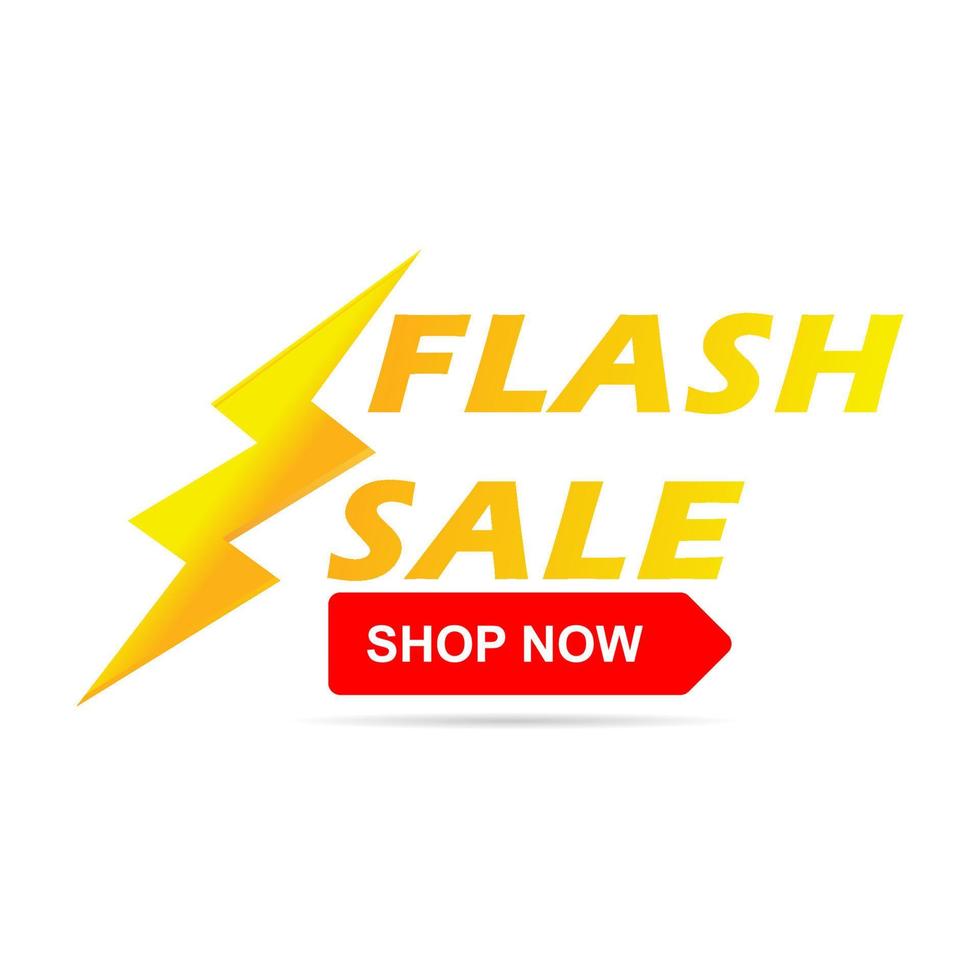 flash sale badge for banner promotion vector