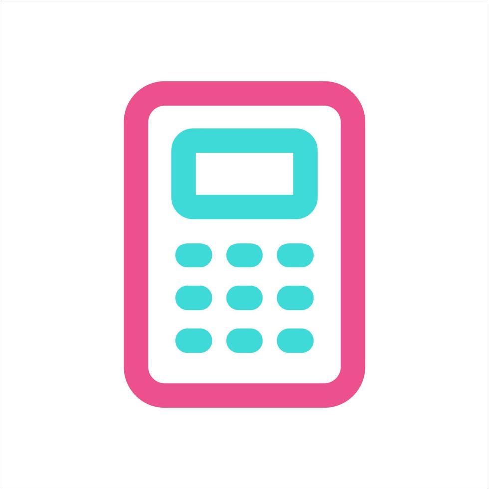 Calculator Icon Two Tone Color vector