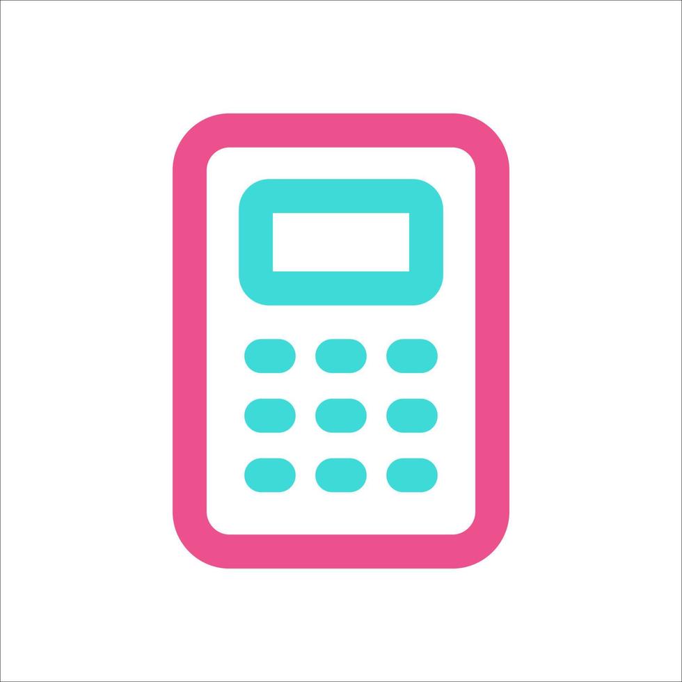 Calculator Icon Two Tone Color vector