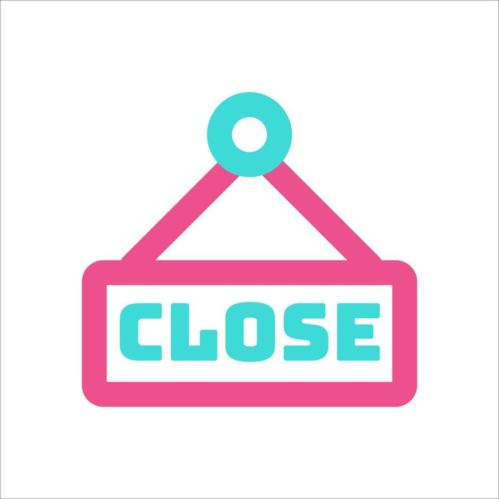 Shop Close Icon Two Color vector