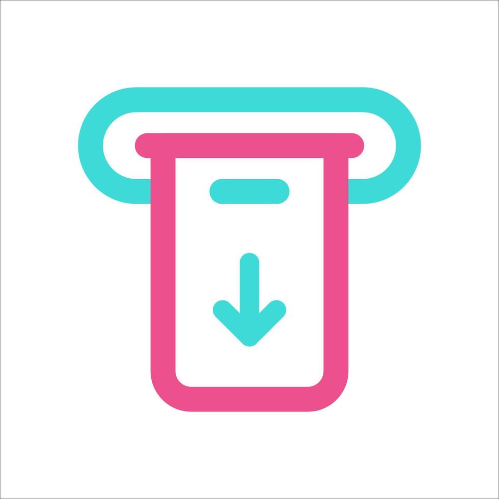 Withdraw Icon Two Tone Color vector