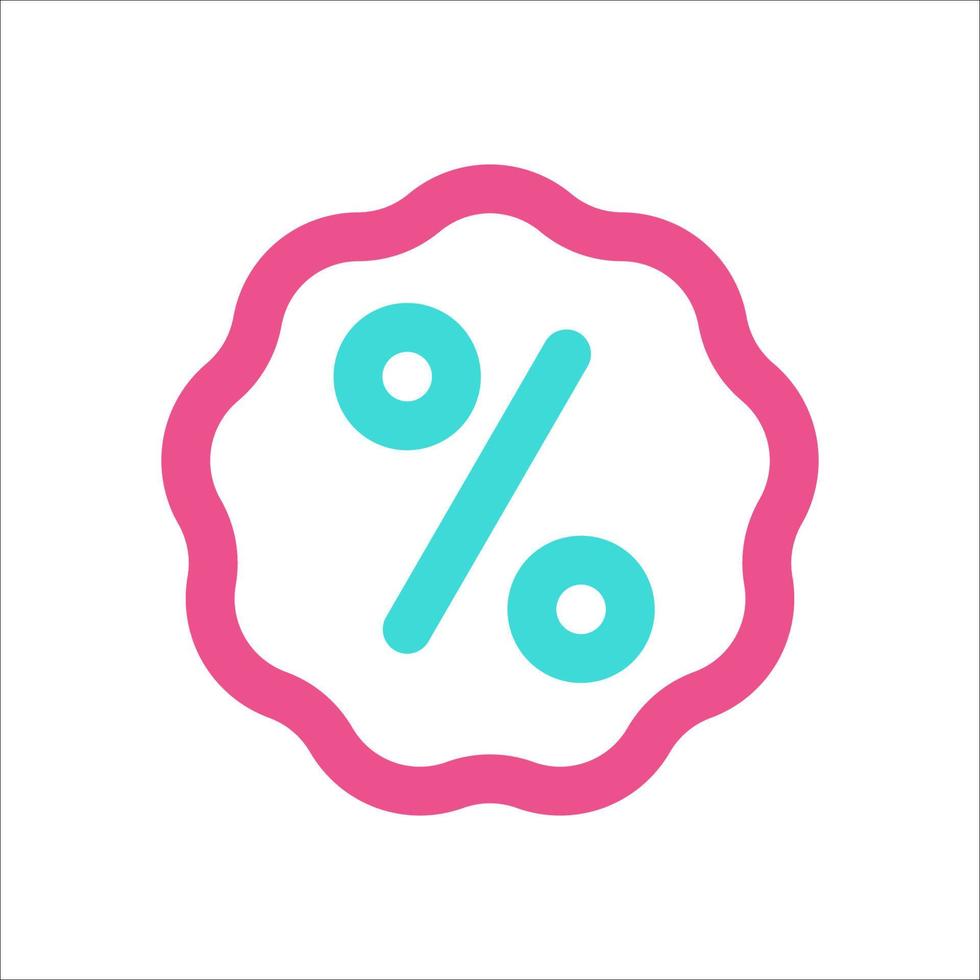 Voucher Discount Icon Two Color vector