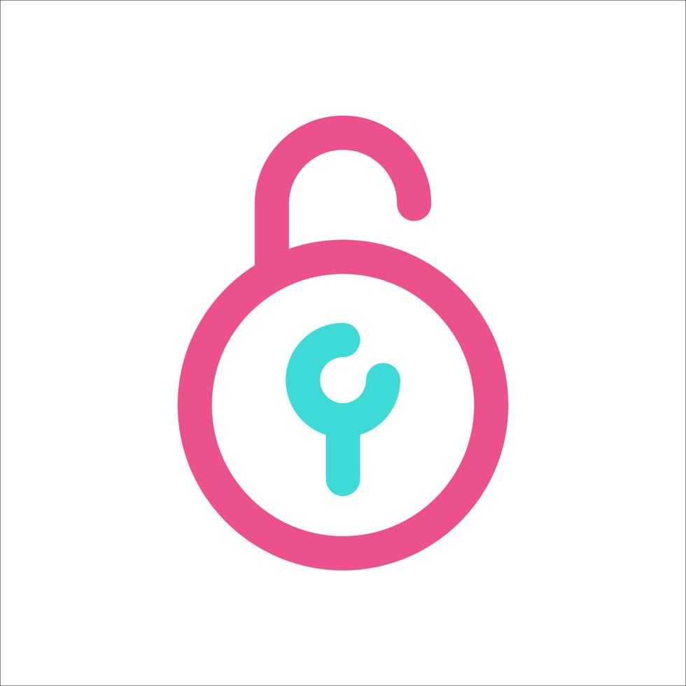 Padlock Icon Two Tone Color vector