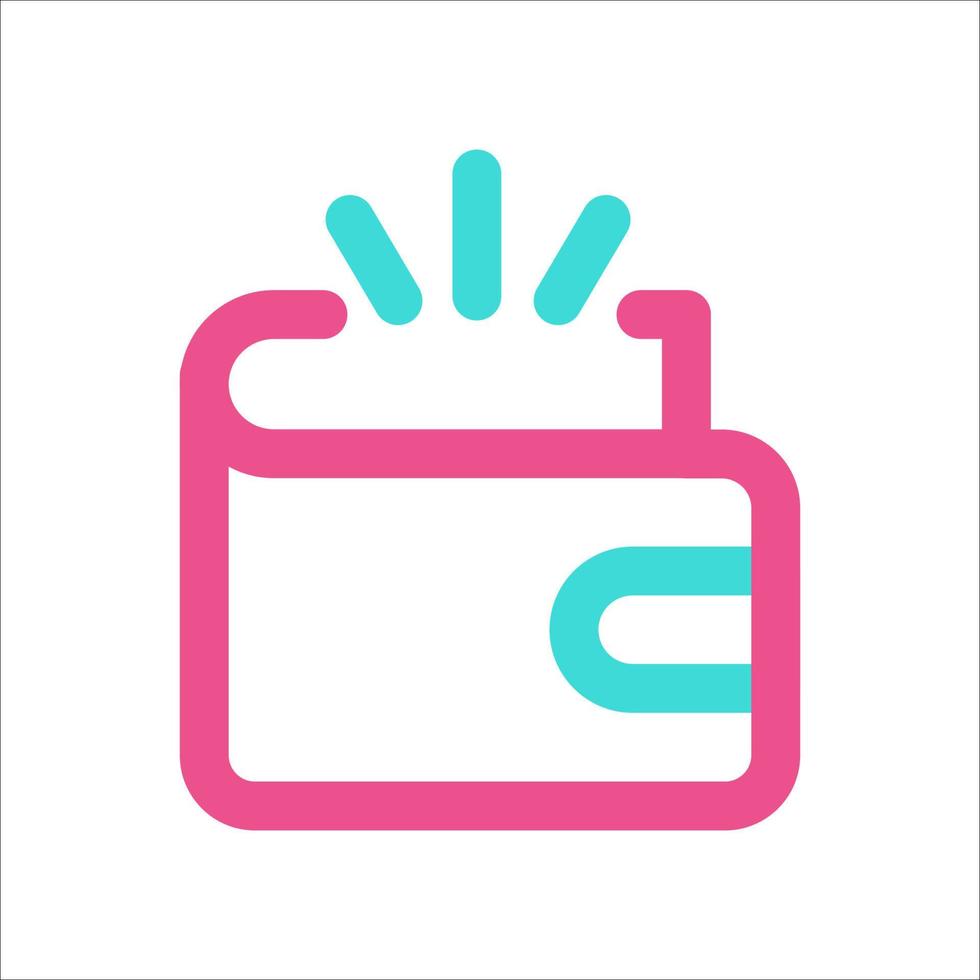 E Wallet Icon Two Color vector
