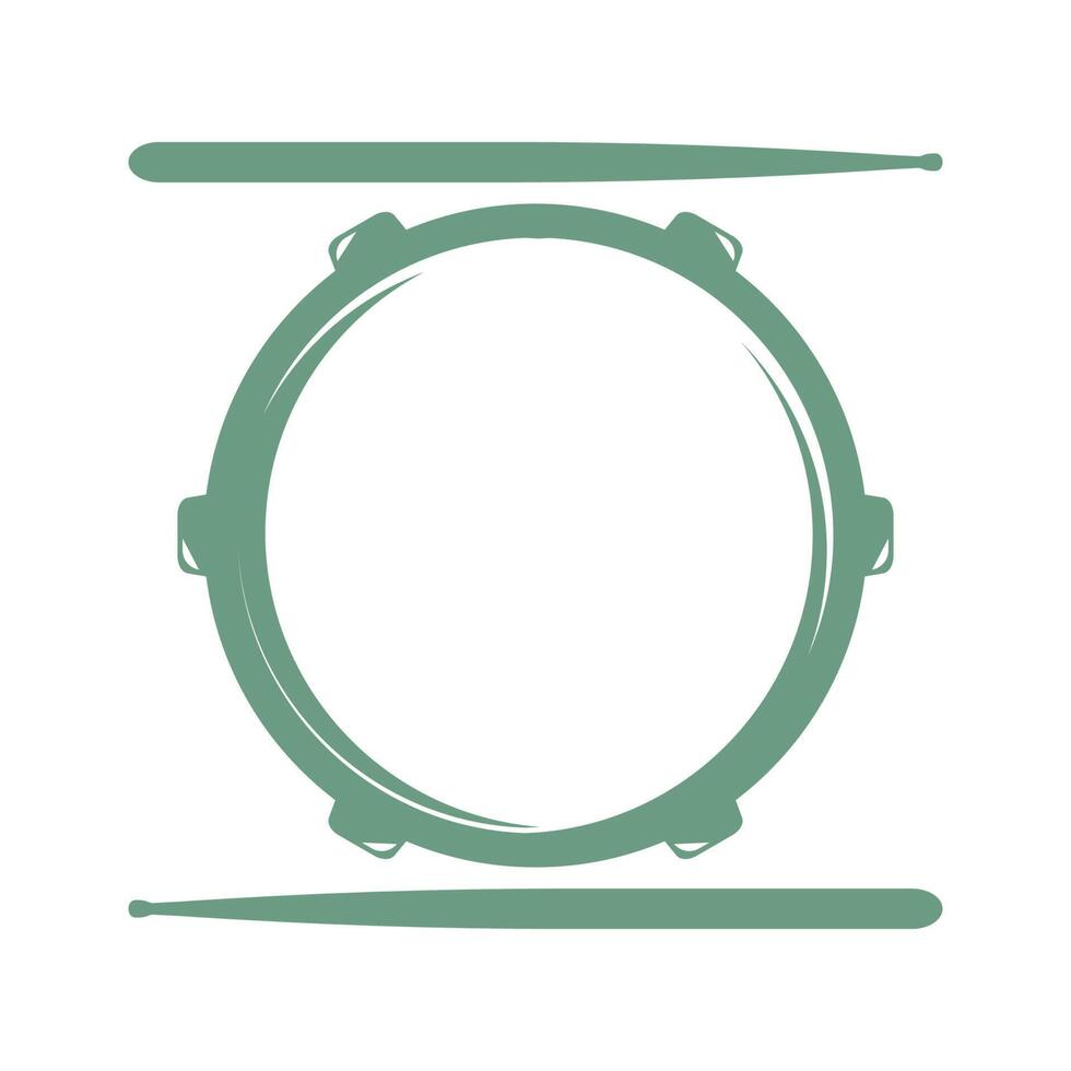 ilustración de icono de diseño plano de tambor vector