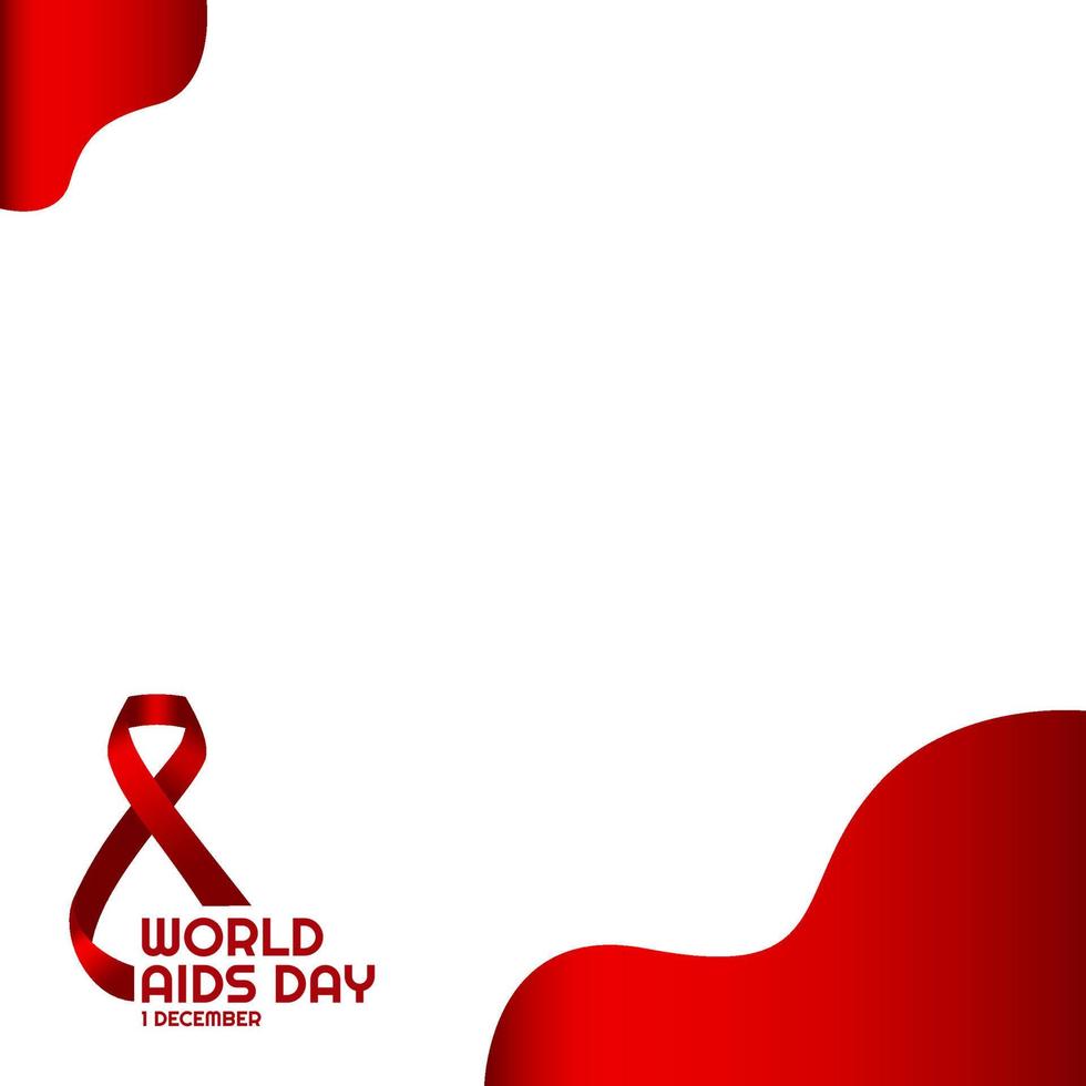 World AIDS logo background banner vector