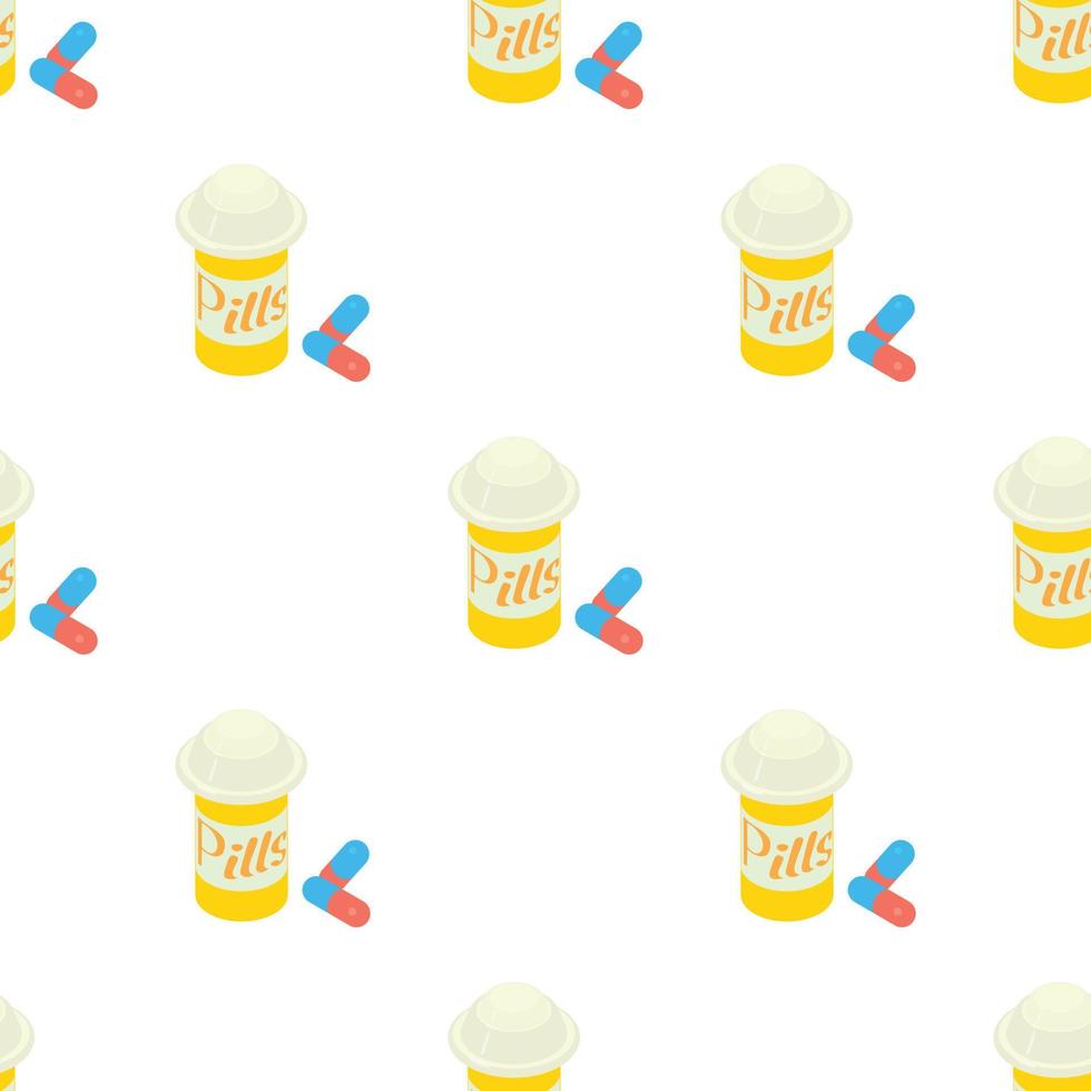 Pills in jar pattern seamless vector