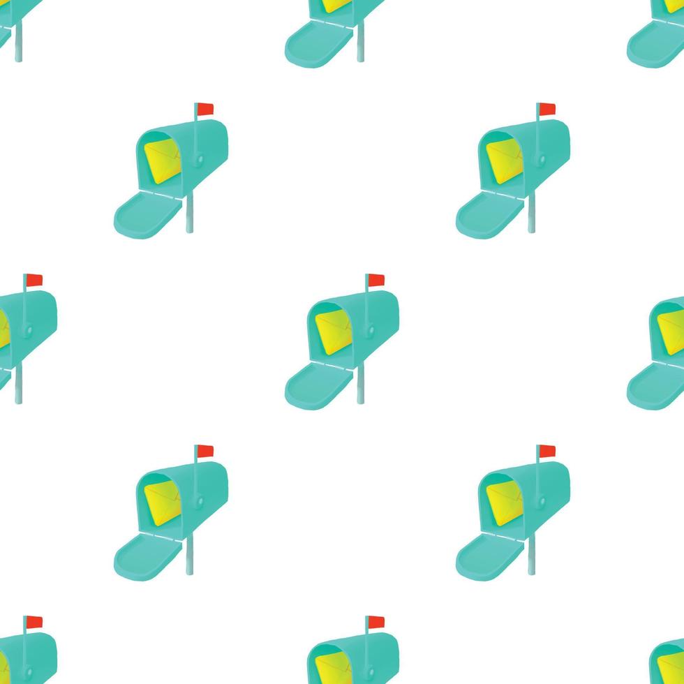 Mailbox with letter pattern seamless vector