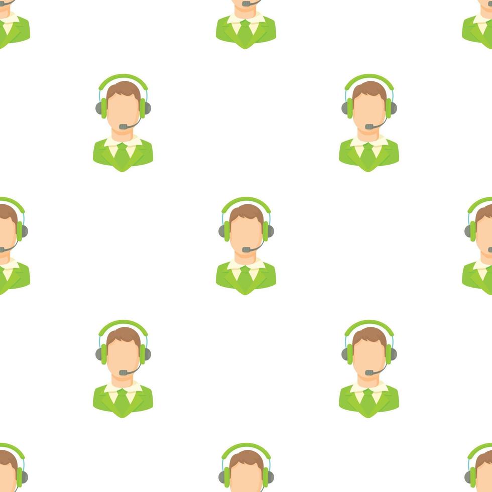 Man with a headset pattern seamless vector