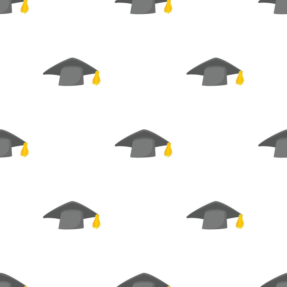 Graduation cap pattern seamless vector