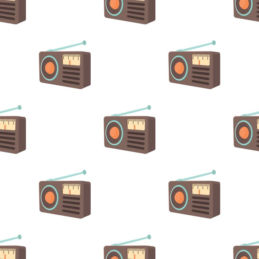 Retro radio receiver pattern seamless vector